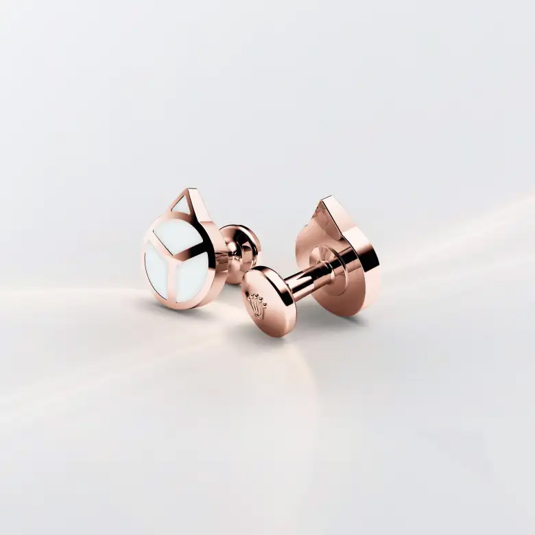 Rolex ‘Hand’ cufflinks in Everose  gold, A1025 at Crisson