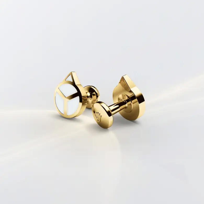 Rolex ‘Hand’ cufflinks in yellow  gold, A1028 at Crisson
