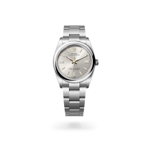 Rolex Oyster Perpetual 36 in Oystersteel with a Silver dial, domed  bezel, and Oyster bracelet - Crisson