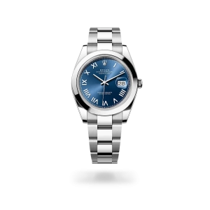 Rolex Datejust 41 in Oystersteel with a Bright blue dial, and Oyster bracelet -  Crisson