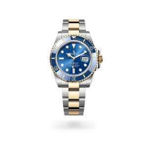 Rolex Submariner Date in Oystersteel and yellow gold with a Royal blue dial, blue ceramic and gold bezel, and Oyster bracelet - Crisson