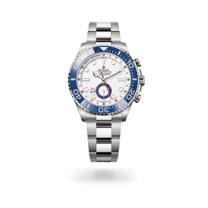 Rolex Yacht-Master II in Oystersteel with a White dial, blue Cerachrom insert in ceramic bezel, and Oyster bracelet - Crisson