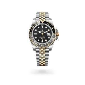 Rolex GMT-Master II in Oystersteel and yellow gold with a black dial, bidirectional rotatable 24-hour graduated  bezel, and Jubilee bracelet - Crisson