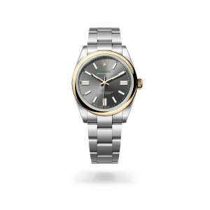 Rolex Oyster Perpetual 41  in Oystersteel and yellow gold with a Slate dial, domed  bezel, and Oyster bracelet - Crisson