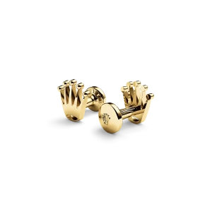 Rolex ‘Crown’ cufflinks in yellow gold, A1018 at Crisson