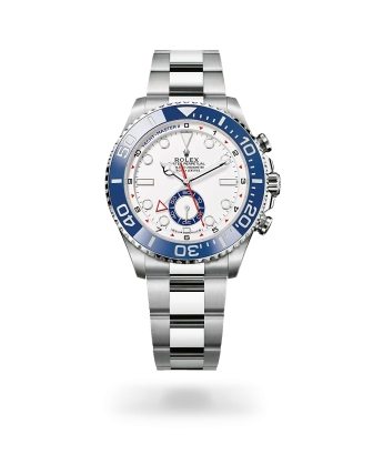 Rolex Yacht-Master II in Oystersteel with a White dial, blue Cerachrom insert in ceramic bezel, and Oyster bracelet - Crisson