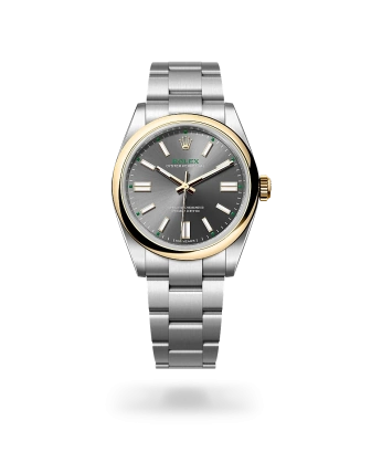 Rolex Oyster Perpetual 41  in Oystersteel and yellow gold with a Slate dial, domed  bezel, and Oyster bracelet - Crisson