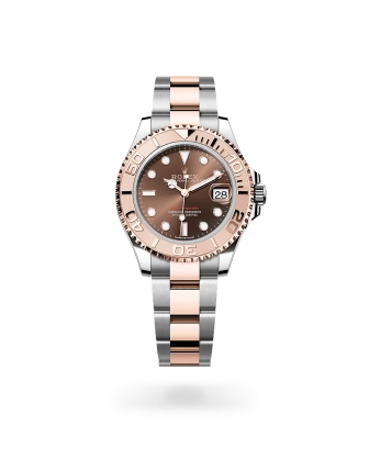 Rolex Yacht-Master 37 in Oystersteel and Everose gold with a Chocolate dial, gold bezel, and Oyster bracelet -  Crisson