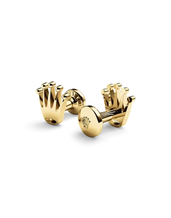 Rolex ‘Crown’ cufflinks in yellow gold, A1018 at Crisson