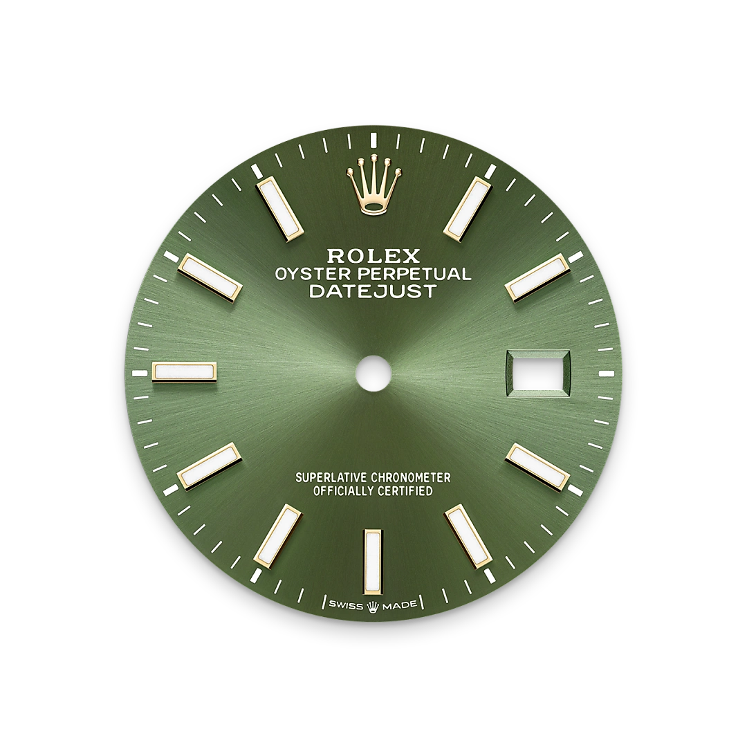 Rolex Datejust 36 in Oystersteel and yellow gold with Olive green dial, and Oyster bracelet - Crisson