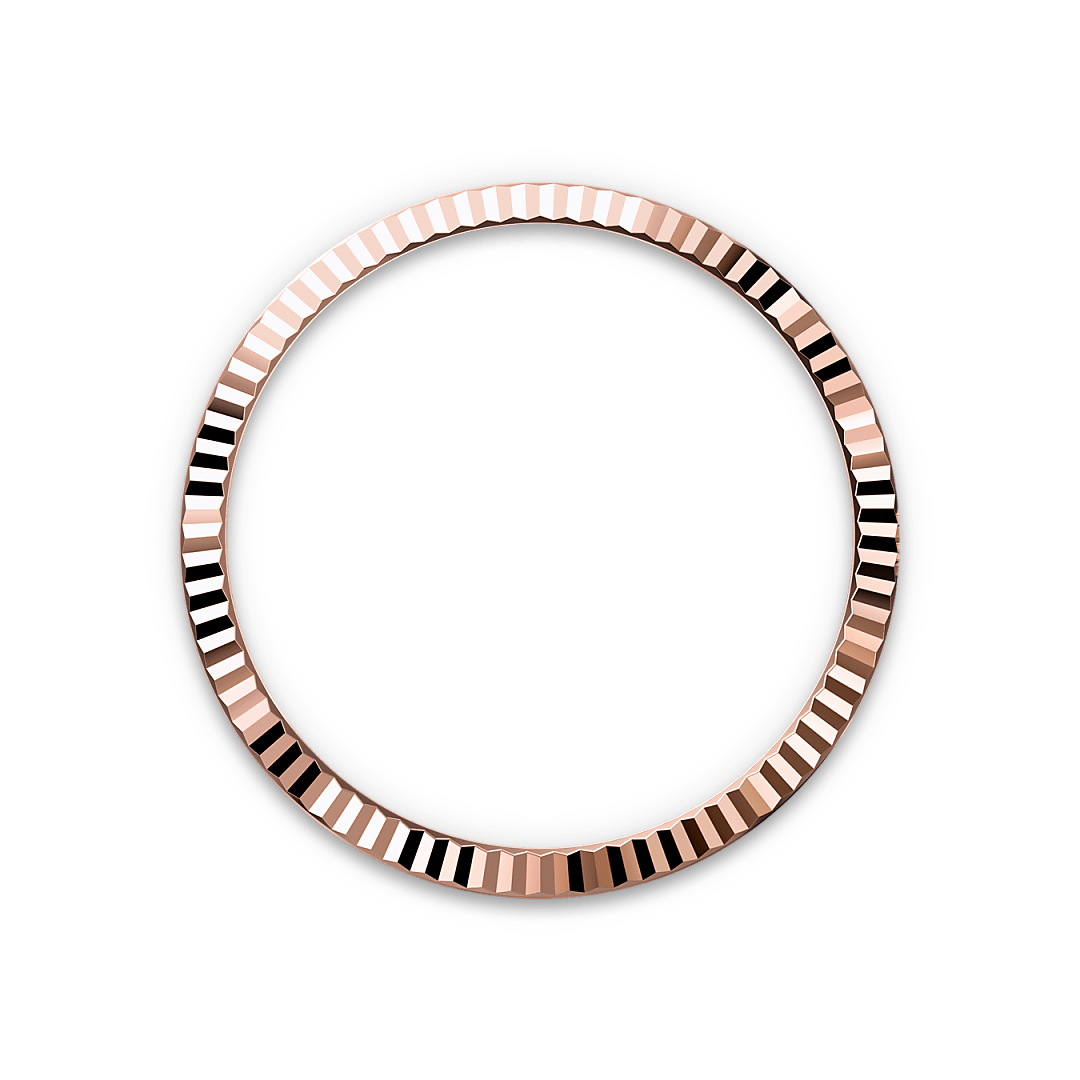 Rolex Datejust 36 in Oystersteel and Everose gold with a bright black dial with diamonds, fluted bezel, and Oyster bracelet - Crisson Rolex Datejust 36 in Oystersteel and Everose gold with a bright black dial with diamonds, fluted bezel, and Oyster bracelet - Crisson