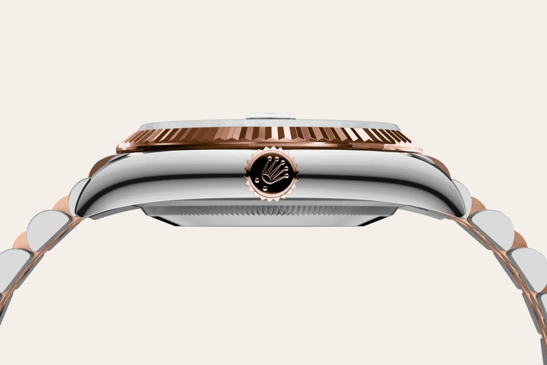 Rolex Datejust 36 in Oystersteel and Everose gold with a Chocolate dial with diamonds, fluted bezel, and Oyster bracelet - Crisson