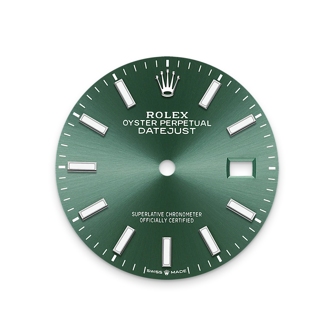 Rolex Datejust 36 in Oystersteel and white gold with a mint green dial, fluted bezel, and Jubilee bracelet, m126234-0051 - Crisson