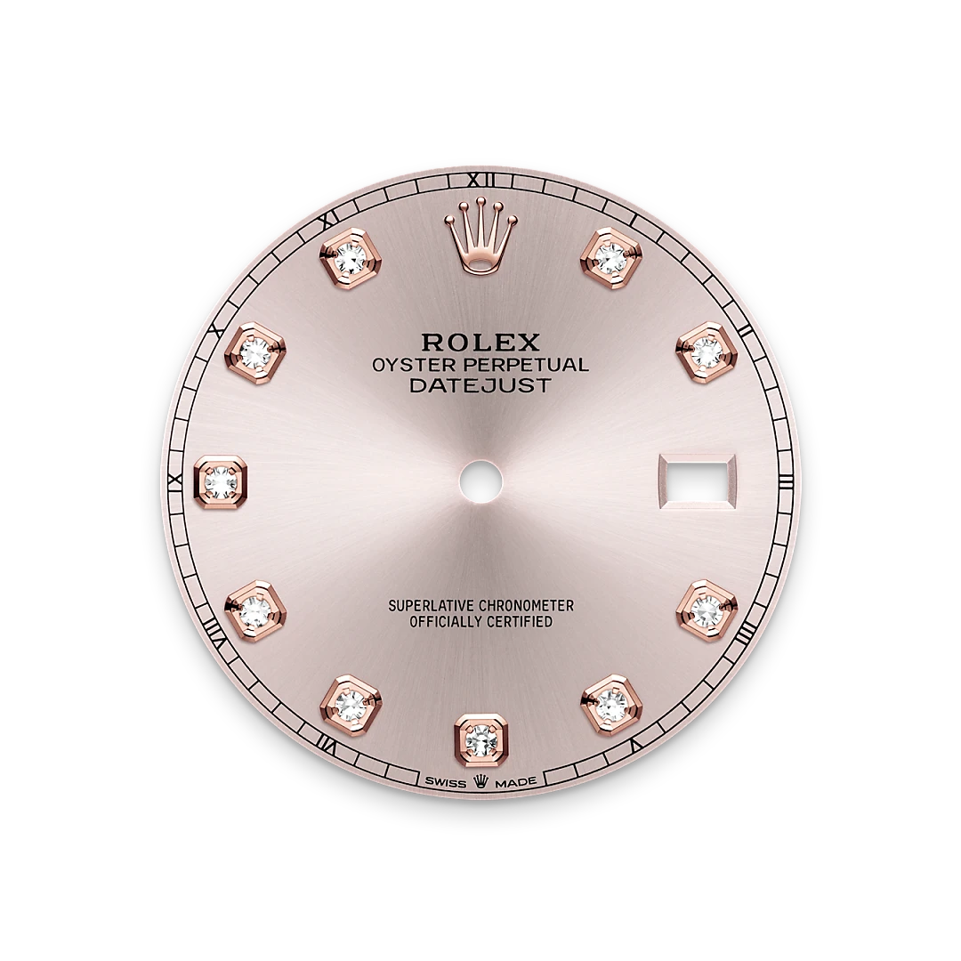 Rolex Datejust 41 in Oystersteel and Everose gold with a sundust dial with diamonds, fluted bezel, and Oyster bracelet, m126331-0007 - Crisson Rolex Datejust 41 in Oystersteel and Everose gold with a sundust dial with diamonds, fluted bezel, and Oyster bracelet, m126331-0007 - Crisson