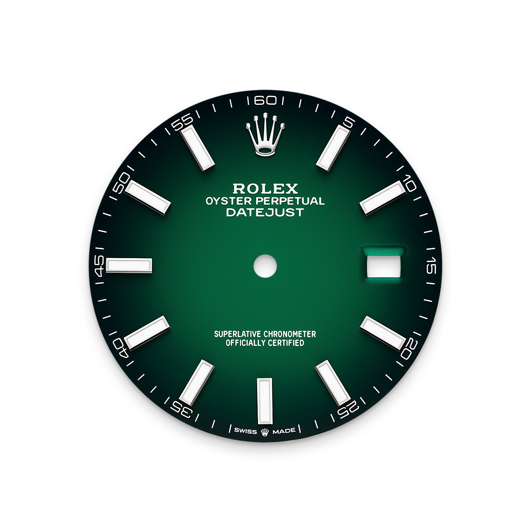 Rolex Datejust 41 in Oystersteel and white gold with a Green ombré dial, and Oyster bracelet, m126334-0033 - Crisson Rolex Datejust 41 in Oystersteel and white gold with a Green ombré dial, and Oyster bracelet, m126334-0033 - Crisson