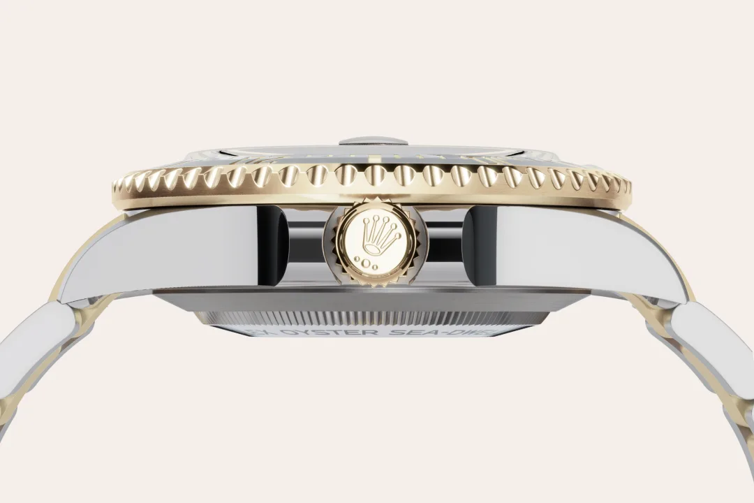 Rolex Sea-Dweller in Oystersteel and yellow gold with an intense black dial, black ceramic and gold bezel, and Oyster bracelet, m126603-0001 - Crisson