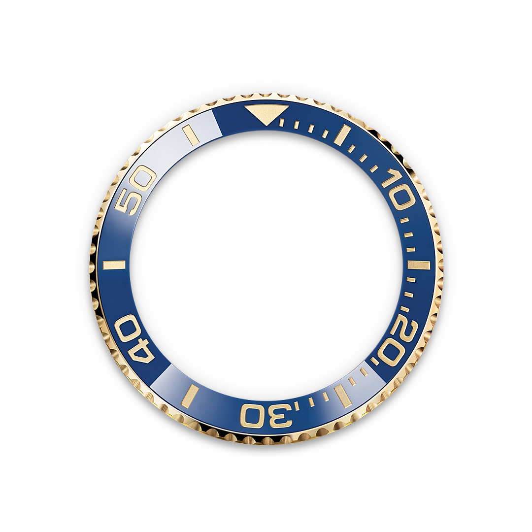 Rolex Yacht-Master II in yellow gold with a White dial, blue Cerachrom insert in ceramic bezel, and Oyster bracelet, m126688-0001 - Crisson