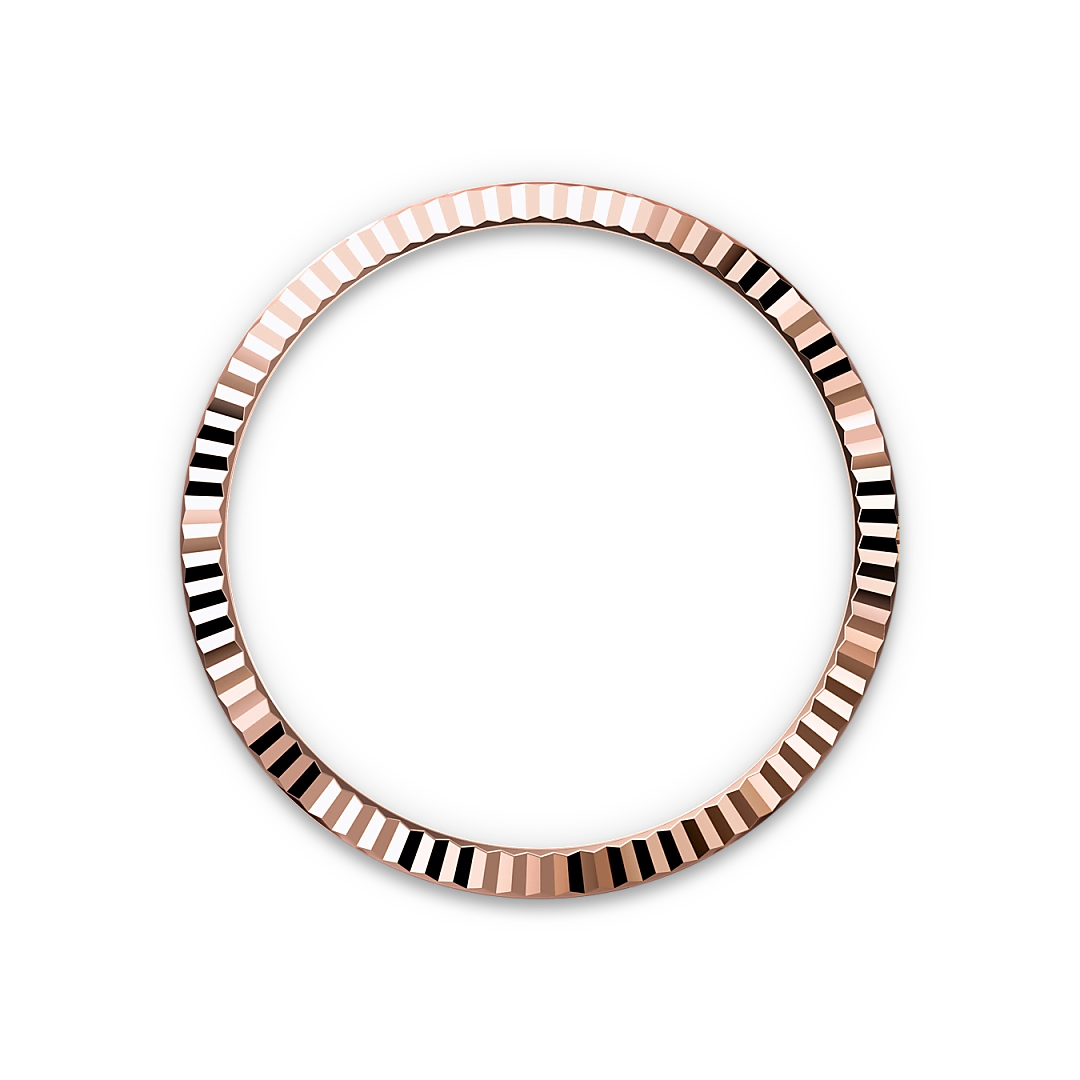 Rolex Day-Date 36 in Everose gold, rosé-colour dial with diamonds, fluted bezel, and President bracelet, m128235-0009 - Crisson