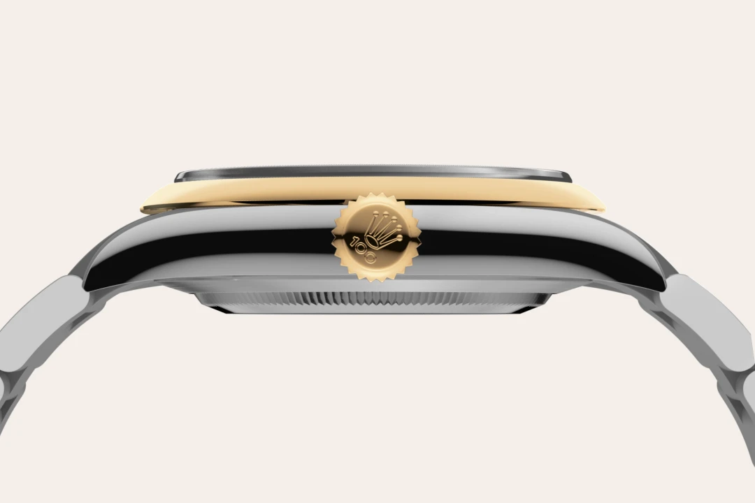 Rolex Oyster Perpetual 41 in Oystersteel and Oystersteel and yellow gold with a Slate dial, domed bezel, and Oyster bracelet, m134303-0001 - Crisson Rolex Oyster Perpetual 41 in Oystersteel and Oystersteel and yellow gold with a Slate dial, domed bezel, and Oyster bracelet, m134303-0001 - Crisson