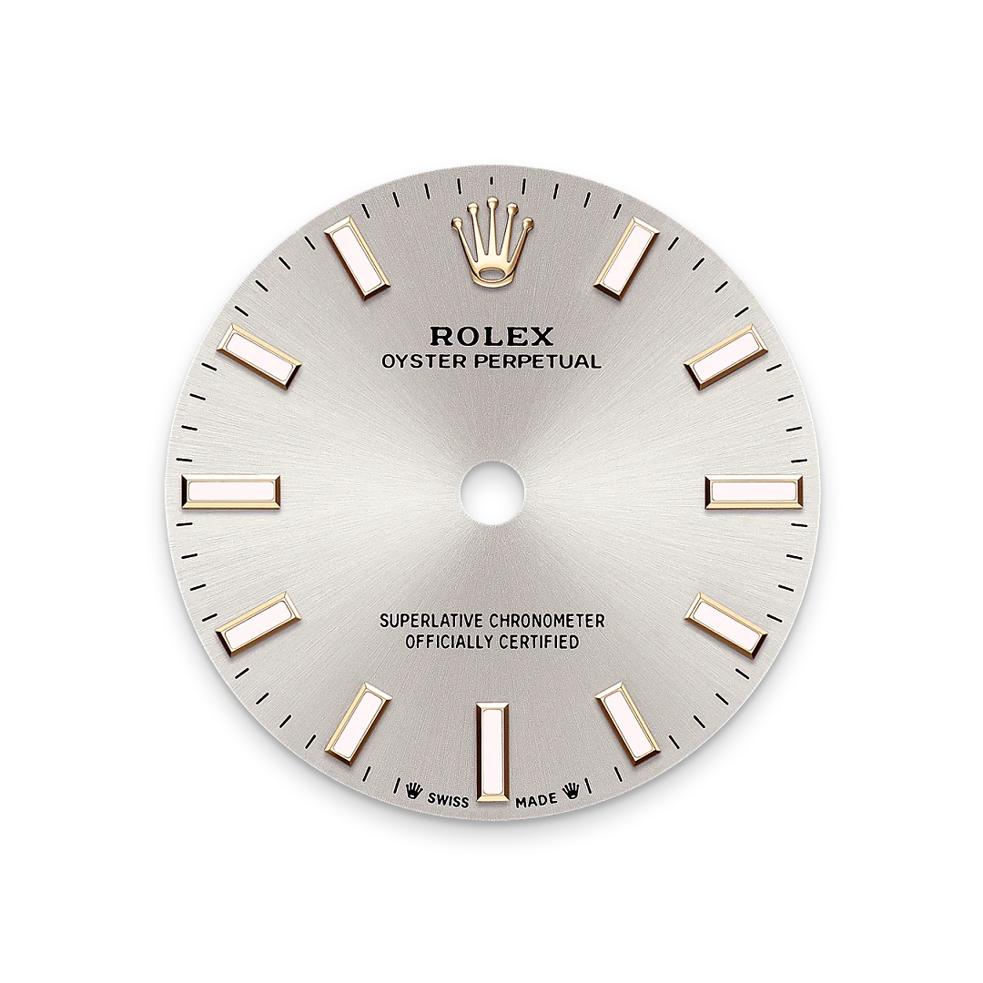 Rolex Oyster Perpetual 28 in Oystersteel with a silver dial, domed bezel, and Oyster bracelet, m276200-0001 - Crisson Rolex Oyster Perpetual 28 in Oystersteel with a silver dial, domed bezel, and Oyster bracelet, m276200-0001 - Crisson