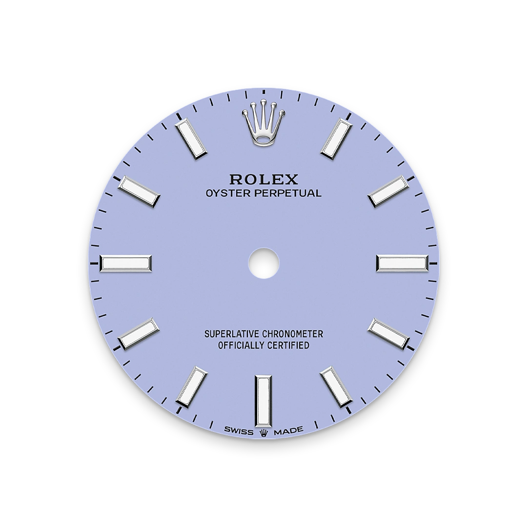 Rolex Oyster Perpetual 31 in Oystersteel with a Lavender dial, domed  bezel, and Oyster bracelet, m277200-0014 - Crisson