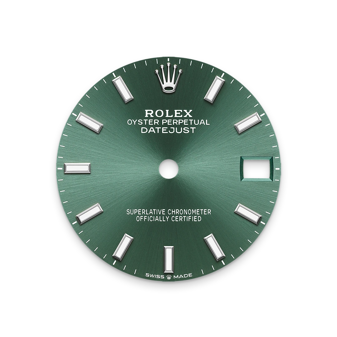 Rolex Datejust 31 in Oystersteel and white gold with a mint green dial, fluted bezel, and Jubilee bracelet, m278274-0018 - Crisson
