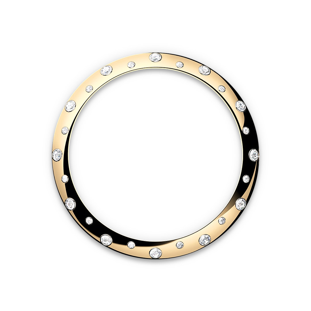 Rolex Datejust 31 in Oystersteel, yellow gold and diamonds with an Olive green Domed, set with diamonds dial, and Oyster bracelet, m278343rbr-0015 - Crisson
