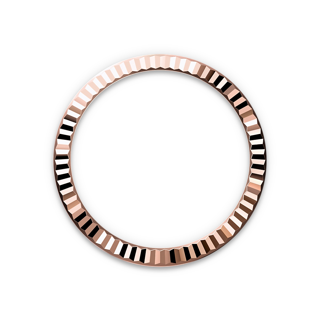 Rolex Lady-Datejust 28 in Oystersteel and Everose gold with a Rosé-colour set with diamonds dial, fluted bezel, and Oyster bracelet, m279171-0028 - Crisson