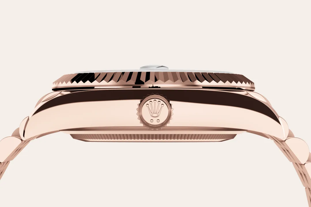 Rolex Sky-Dweller in Everose gold with a Slate dial, fluted bezel, and Jubilee bracelet, m336935-0008 - Crisson