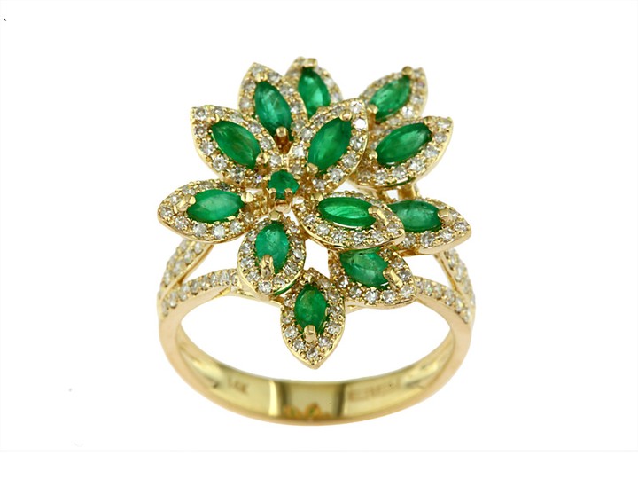 Effy Jewelry Collection Available At Crisson 14kt Yellow Gold Emerald & Diamond Flower Ring$2,130(BD 2342 EM)Available At CrissonMonday - Saturday10am - 5pmFace Masks Are A MustPhysical Distancing Is A Must#EffyJewelery #Crisson #Emerald #Rings #Gold #Fashion #shoplocal #shopatcrisson